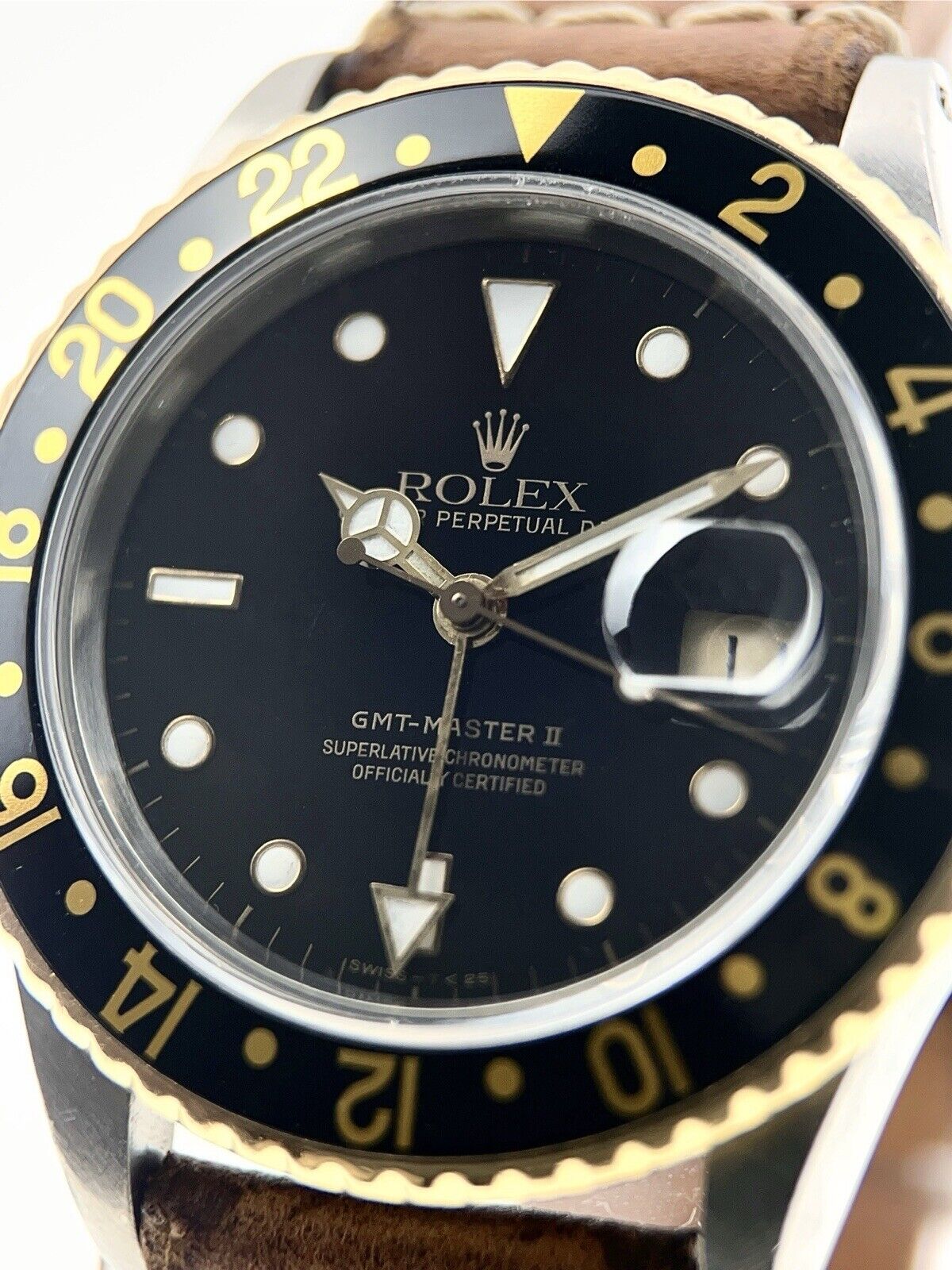 Rolex GMT Master II Steel and Gold 40mm Automatic Men’s Watch 16713