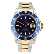 Rolex Submariner Date Gold & Steel Blue/Purple Dial 40mm Automatic Men’s 16613