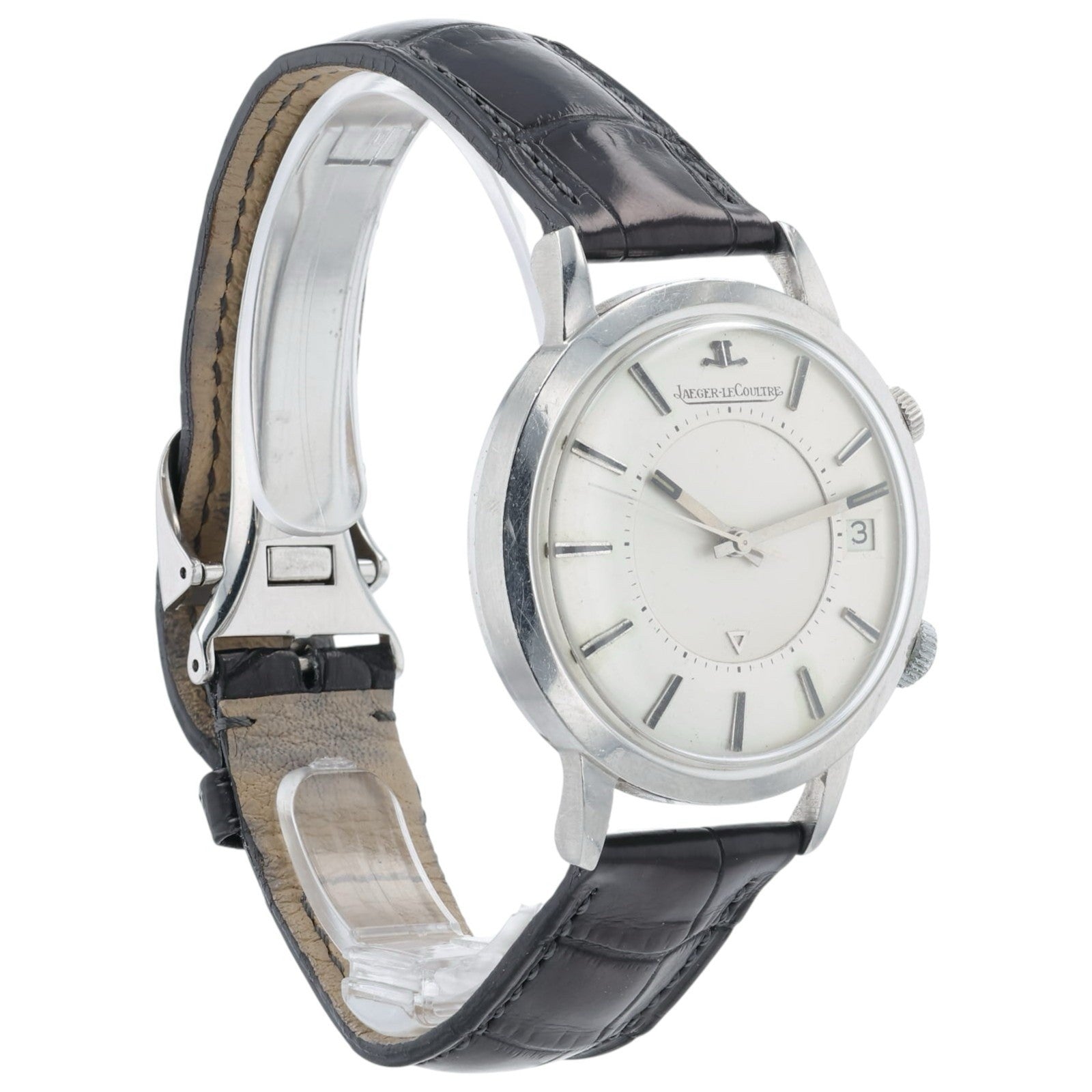 LeCoultre Memovox Silver Dial Stainless Steel 37mm Automatic Movement Mens Watch