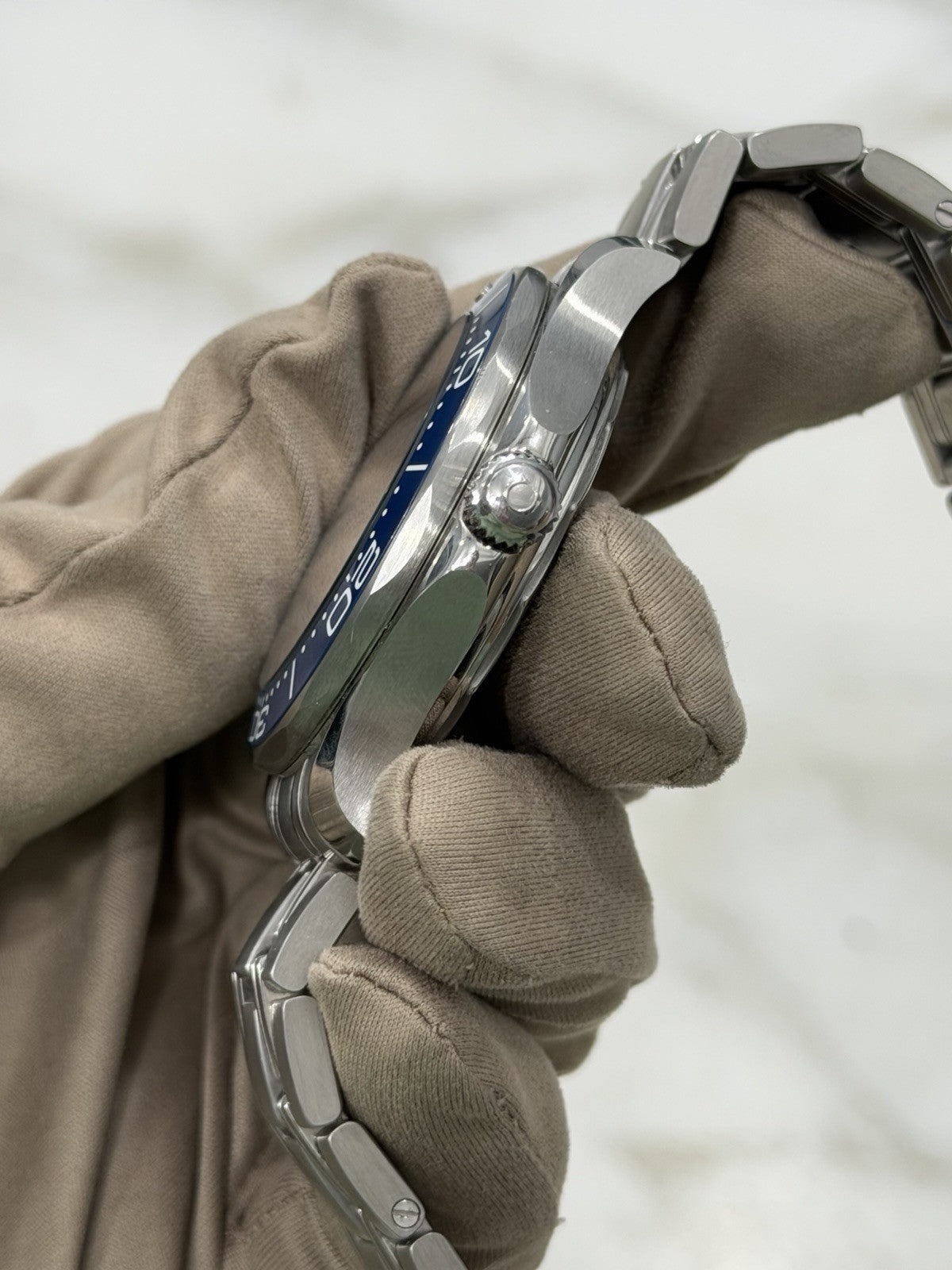 2022 Omega Seamaster Wave 300m Diver Blue Ceramic Watch 210.30.42.20.03.001