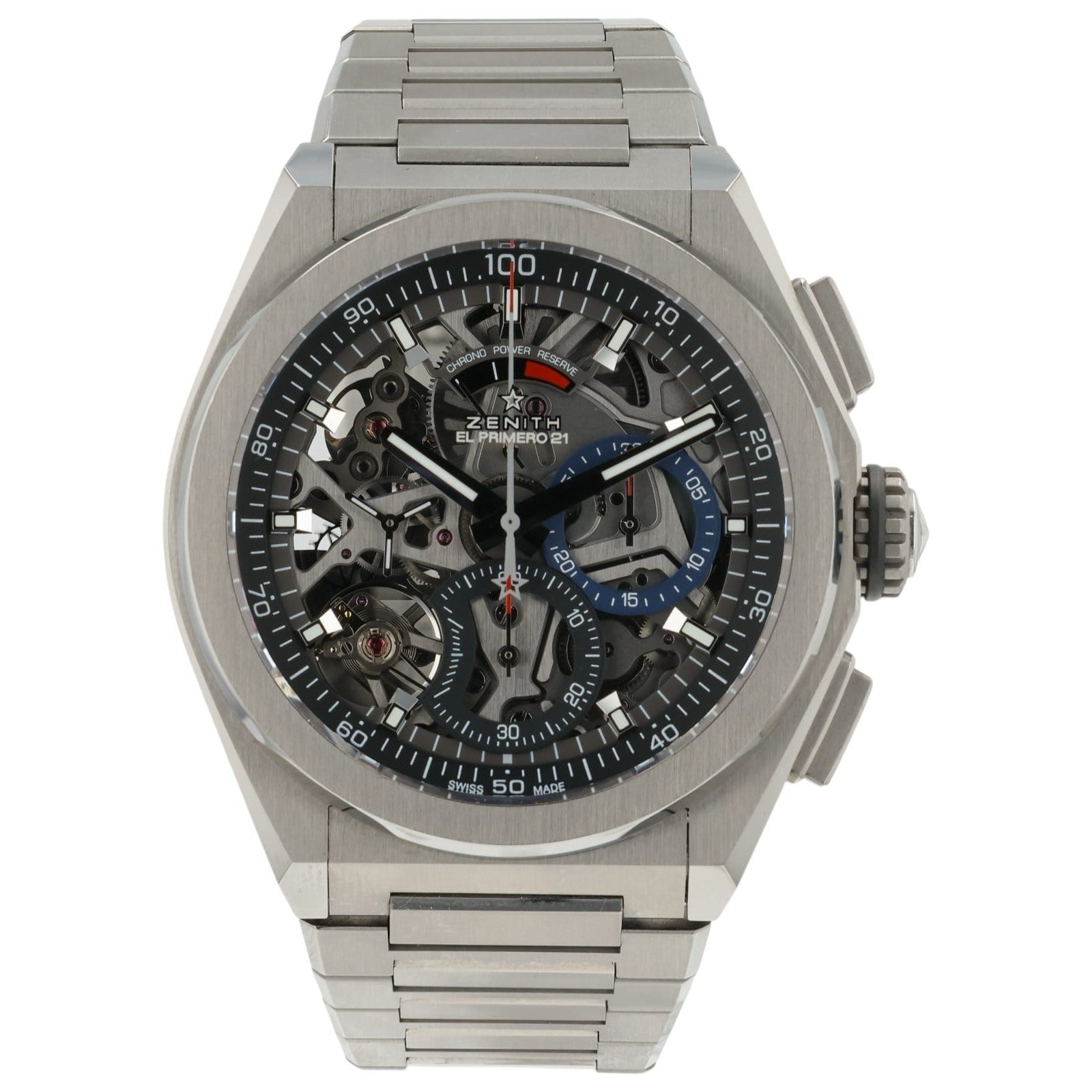 Zenith Defy El Primero Skeleton Dial Titanium 44mm Auto Men’s Watch 95.9000.9004