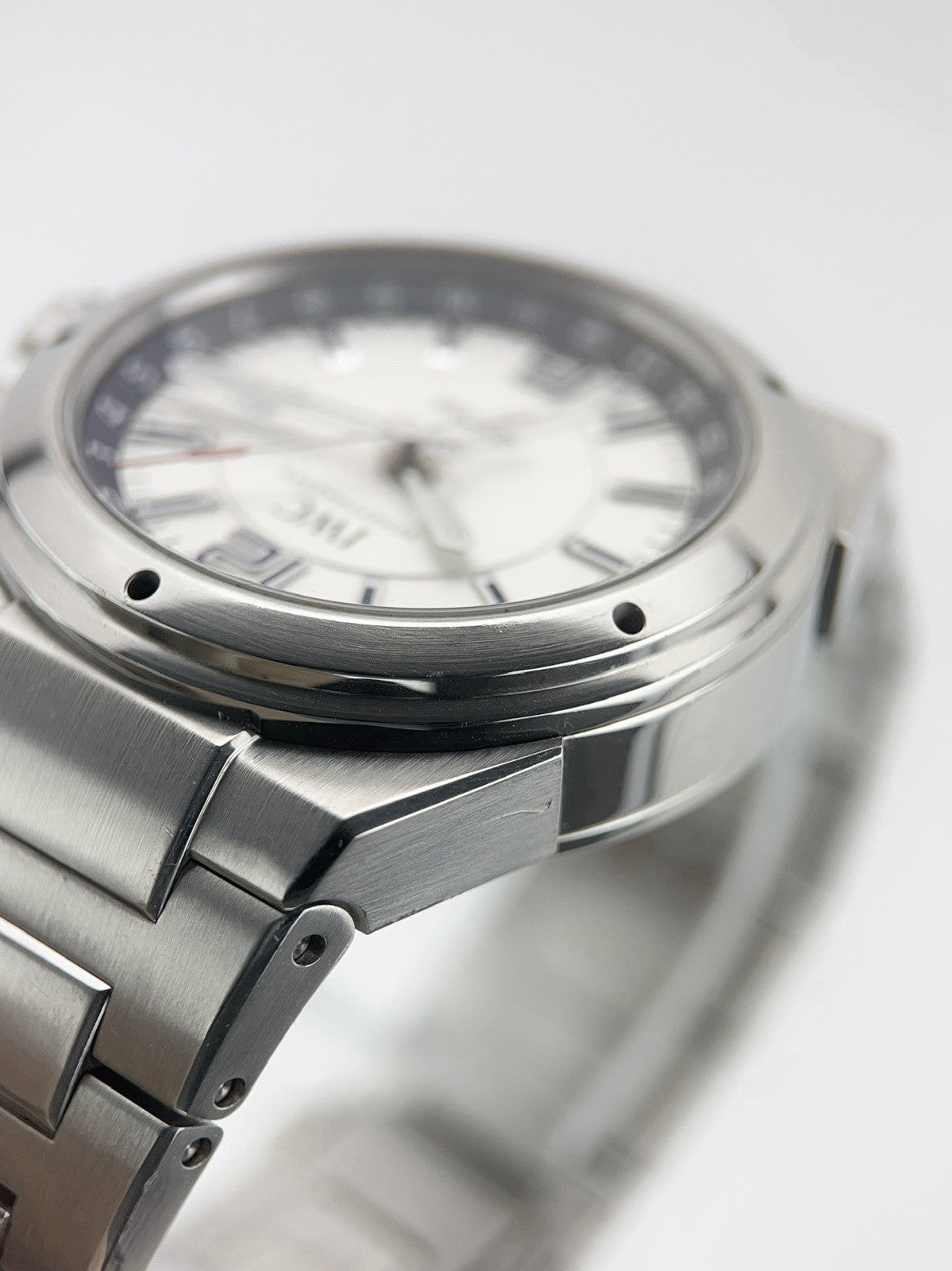 IWC Ingenieur Dual Time Steel Silver Dial 43mm Automatic Mens Watch IW324404