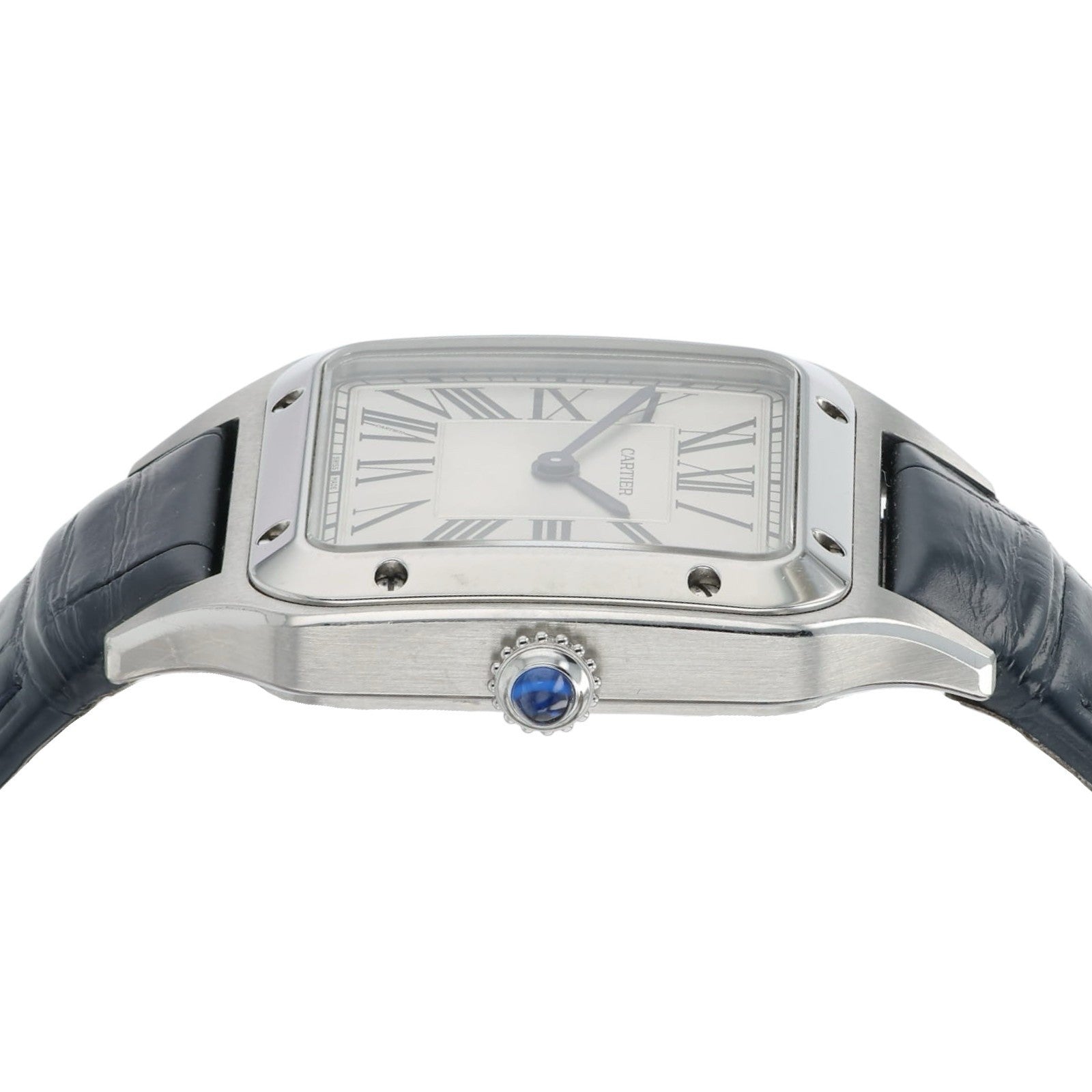 Cartier Santos Small Model Silver Roman Dial Women's Quartz Watch WSSA0086
