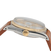 Rolex Datejust Steel & Gold Buckley Dial 36mm Automatic Men's Watch 16013