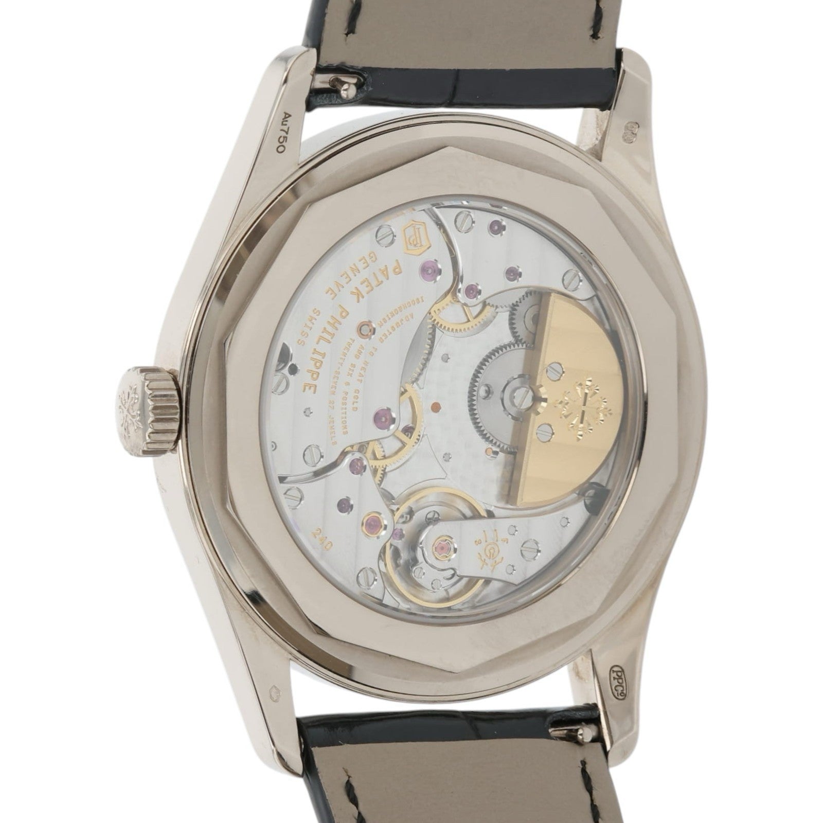 Patek Philipe Calatrava Black Dial 18k White Gold 39mm Auto Men’s Watch 6006G
