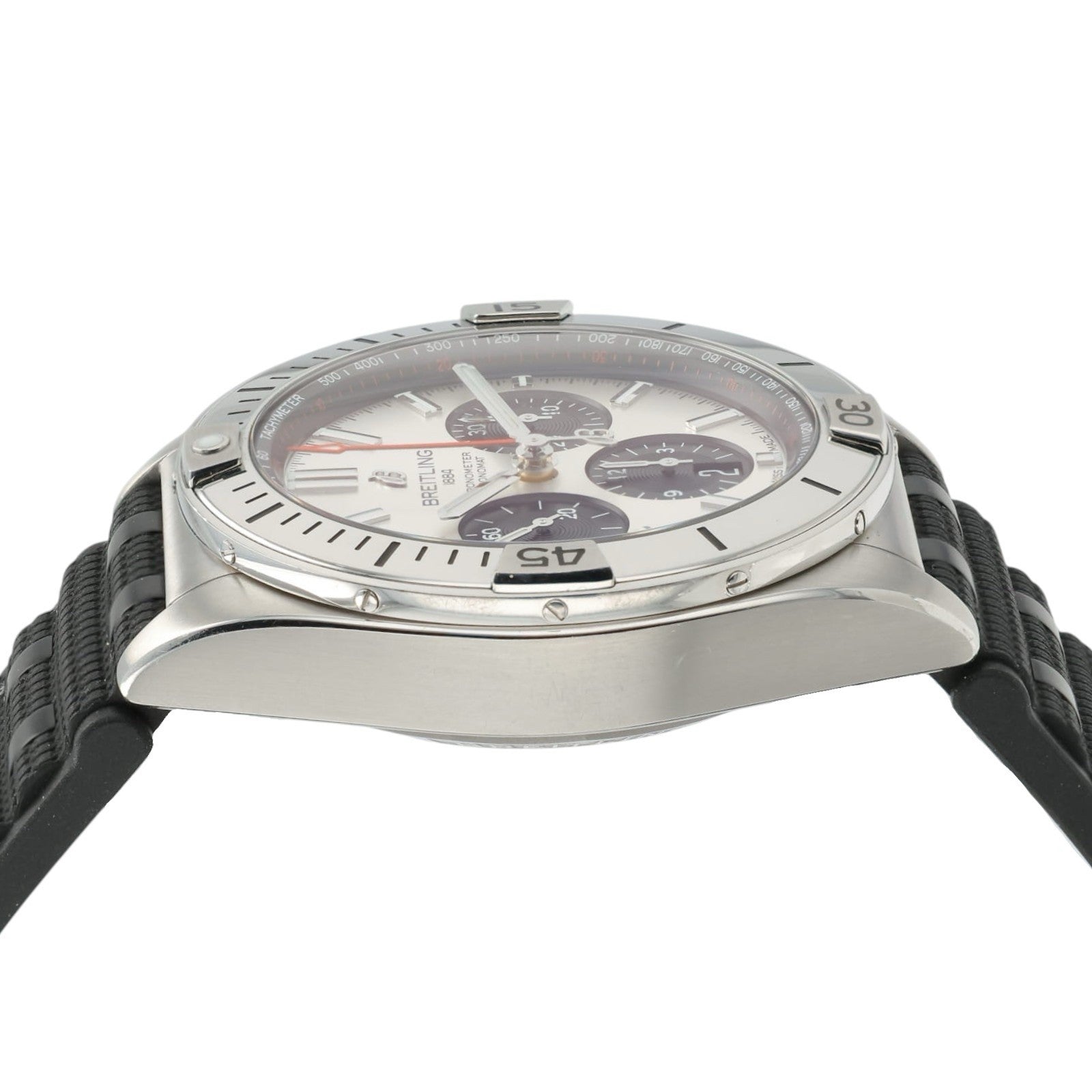 Breitling Chronomat Silver Dial Stainless Steel 42mm Automatic Mens Watch AB0134