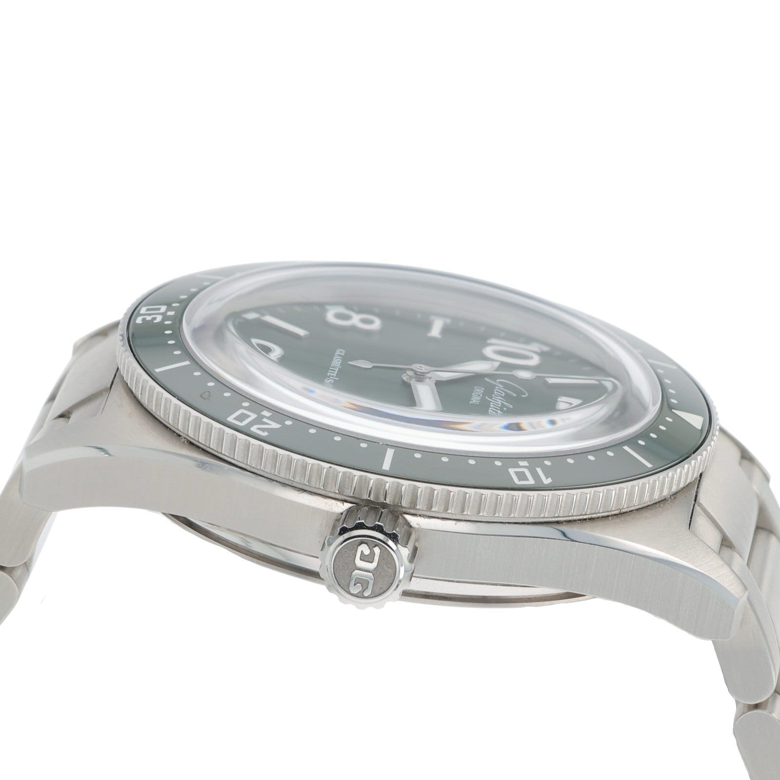 Glashutte Original Sea Q Steel Green Dial 39.5mm Automatic Mens 1-39-11-13-83-70