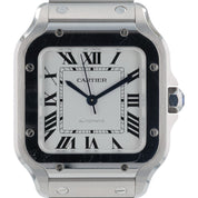 Cartier Santos WSSA0029 Automatic Stainless White Dial Midsize Unisex Watch 35mm