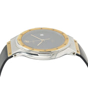 Hublot Classic MDM Black Dial Gold & Steel 36mm Quartz Men's Watch 1521.2