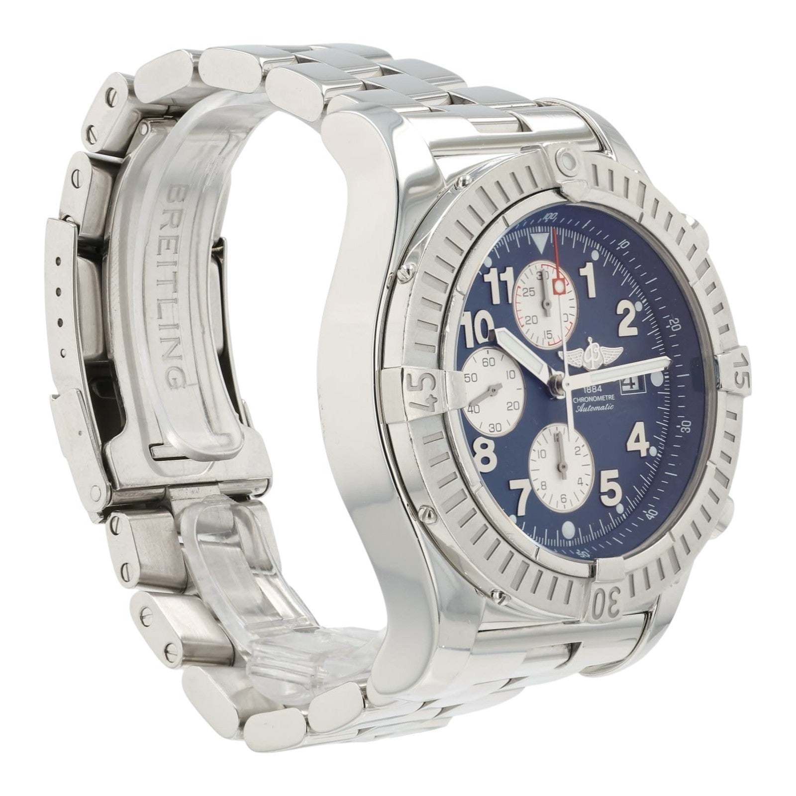 Breitling Super Avenger Blue Dial Stainless Steel 48mm Automatic Mens A13370