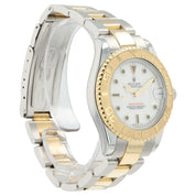 Rolex Yachtmaster White Dial Gold & Steel 35mm Automatic Unisex Watch 68623