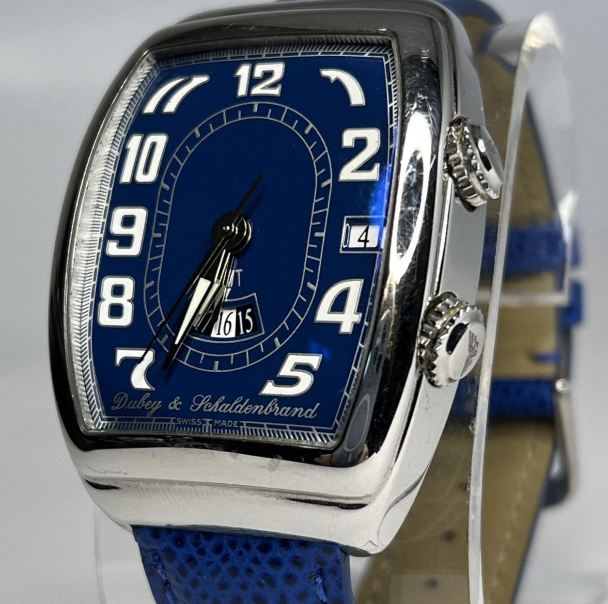 Dubey & Schaldenbrand Sonnerie Blue Dial Automatic GMT Date Swiss Watch - READ