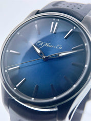 H Moser & Cie Pioneer Steel Blue Dual 42.8mm Automatic Men’s Watch 3200-1205