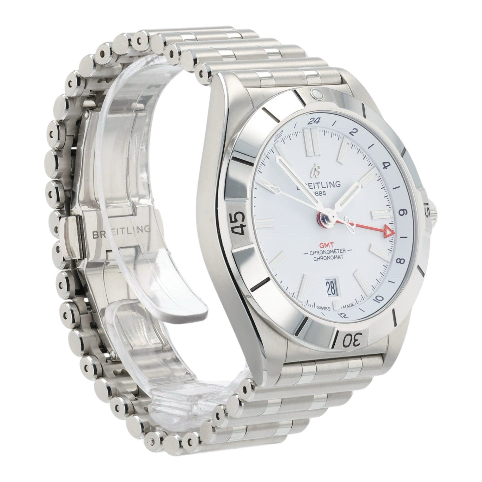 Breitling Chronomat White Dial Stainless Steel 40mm automatic Mens Watch A32398