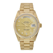 Rolex Day Date 18k Yellow Gold Champagne Dial 36mm Automatic Men’s Watch 18038