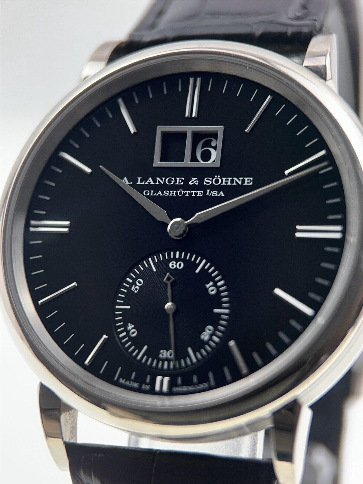 A. Lange Sohne Saxonia 18k White Gold 38.5mm Automatic Men’s Watch 381.029