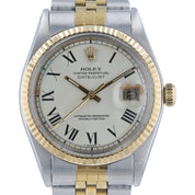 Rolex Datejust “Buckley” Dial Gold & Steel Silver Dial 36mm Automatic 1601
