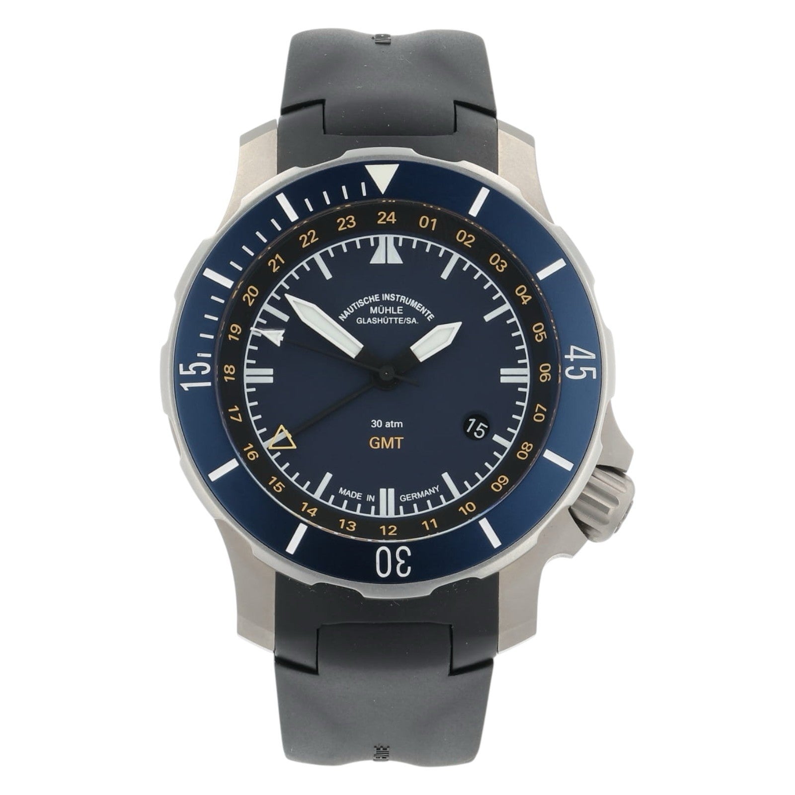 Muhle Glashutte Seebataillon Titanium Blue Dial 44mm Automatic Mens M1-28-62-KB