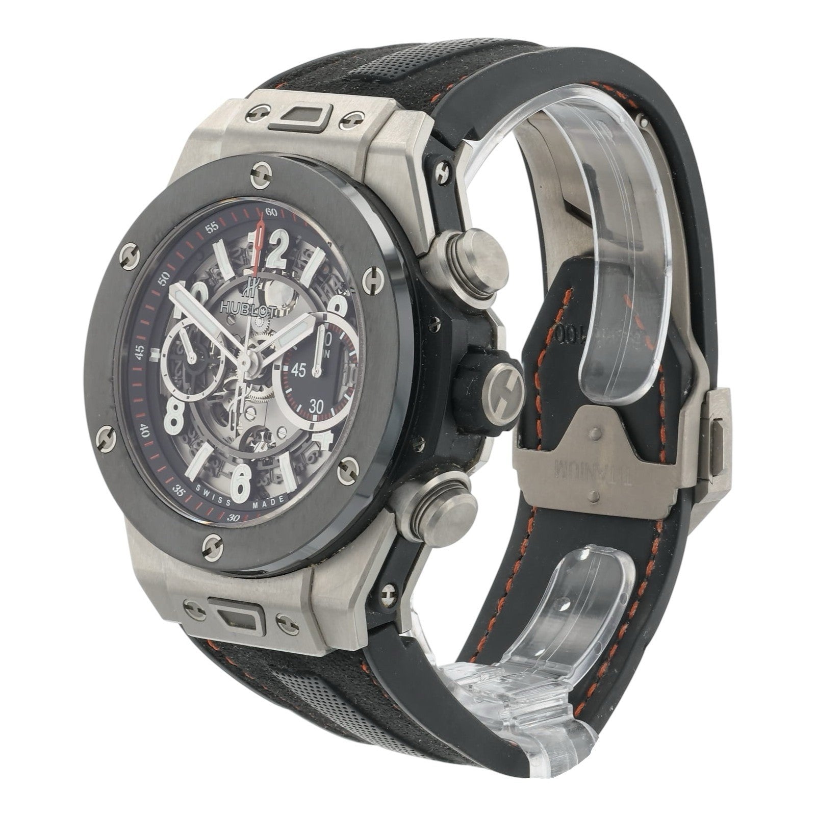 Hublot Big Bang Unico Titanium Skeleton Dial 45mm Automatic Mens 411.NM.1170.RX