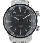 IWC Aquatimer Vintage Stainless Steel Black Dial 37mm Automatic Watch 1812 AD