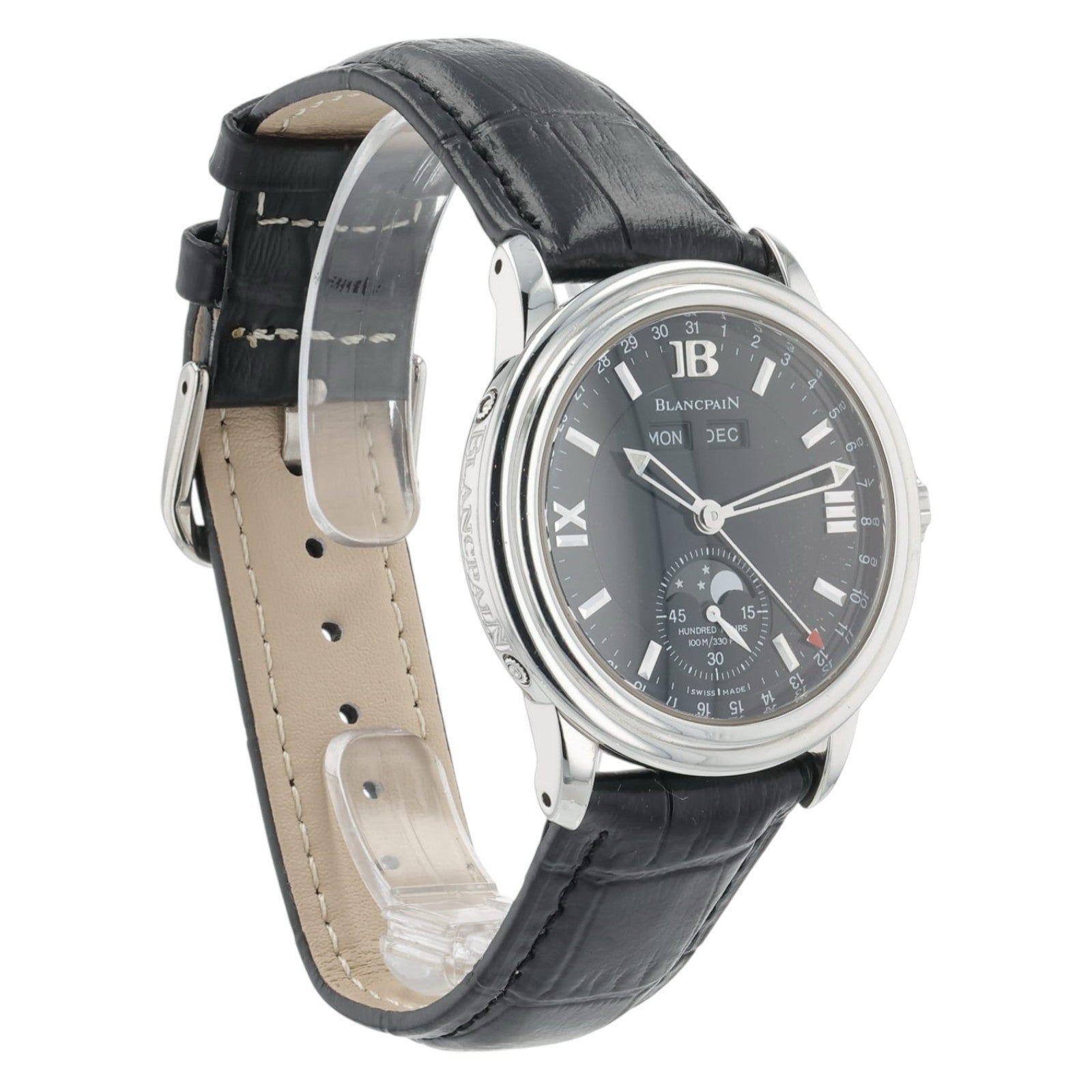 Blancpain Leman Moonphase Black Dial Stainless Steel 38mm Automatic Men’s 2763