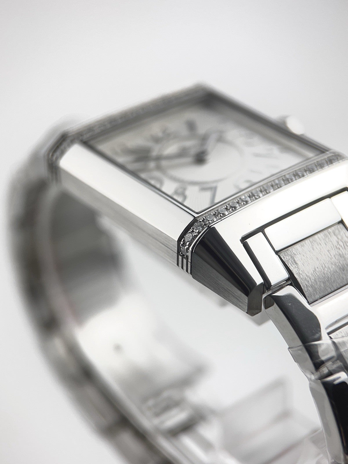 Jaeger LeCoultre Reverso Squadra Stainless Steel Diamond Women's Watch 234.8.47