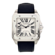 Cartier Santos Stainless Steel White Dial 38mm Automatic Men's Watch W20073X8
