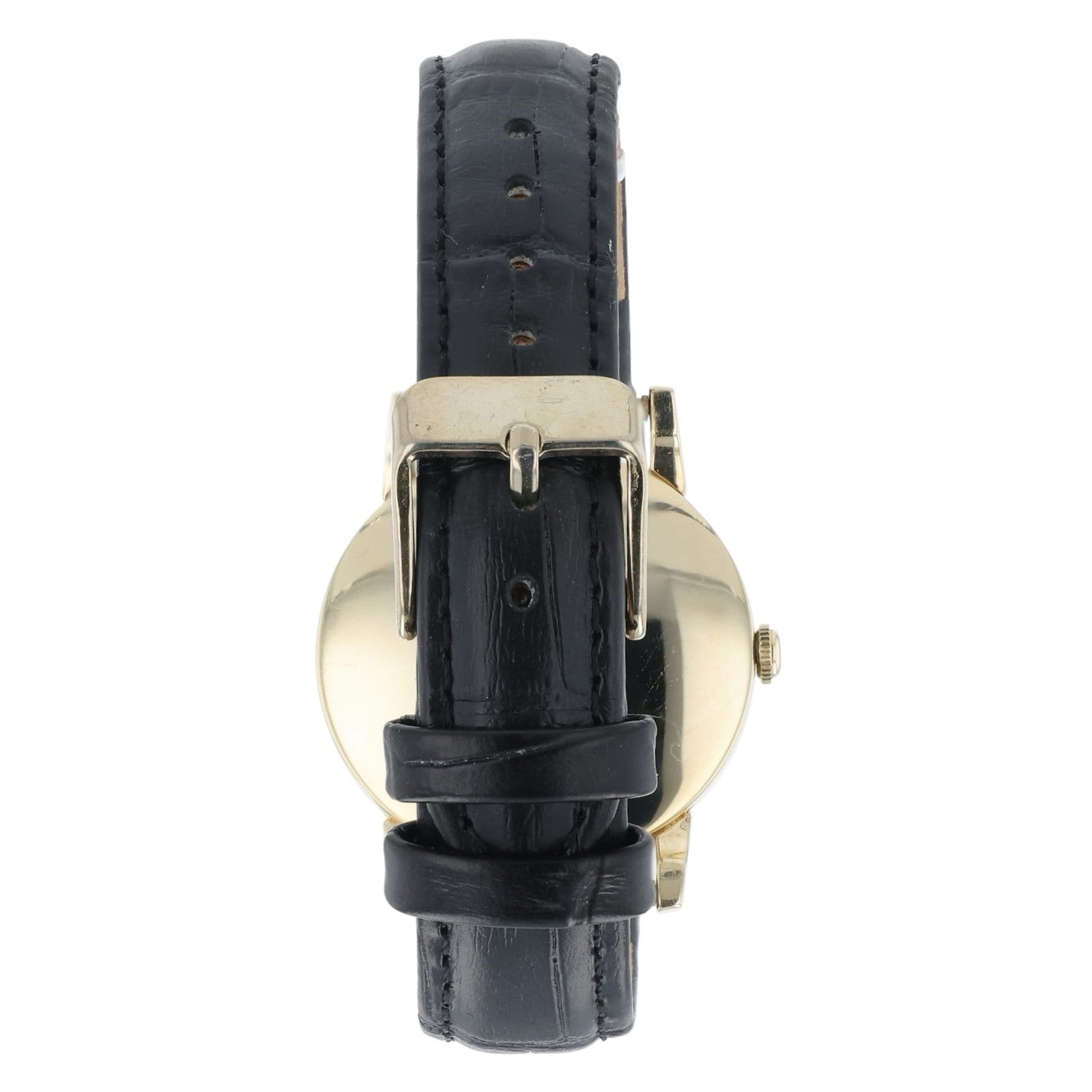 Jaeger-LeCoultre 14k Gold Silver Dial 35mm Manual Wind Movement Mens Watch