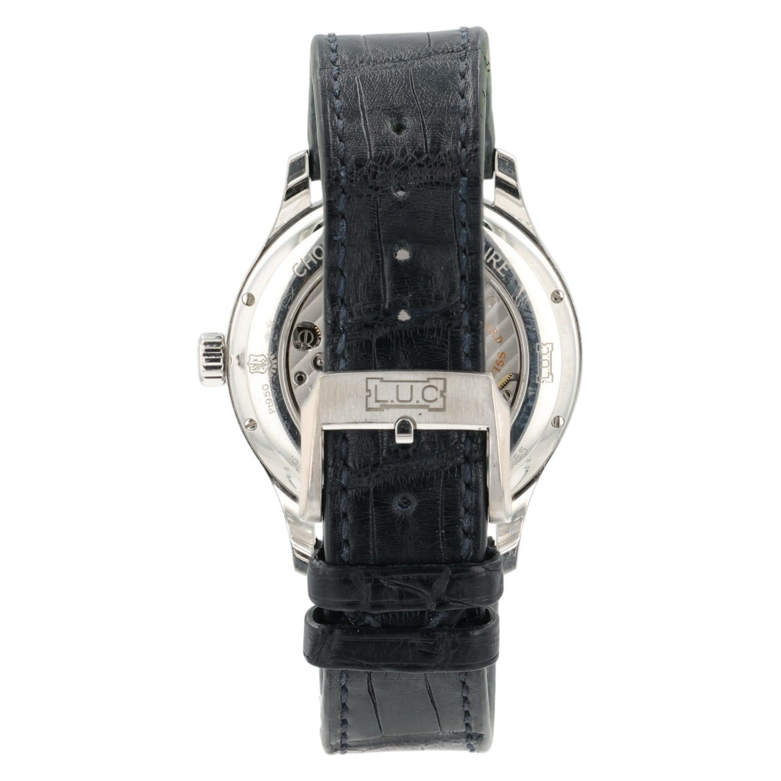 Chopard L.U.C. Quattro Gray Dial Platinum 43mm Manual Wind Mens 161926-9001