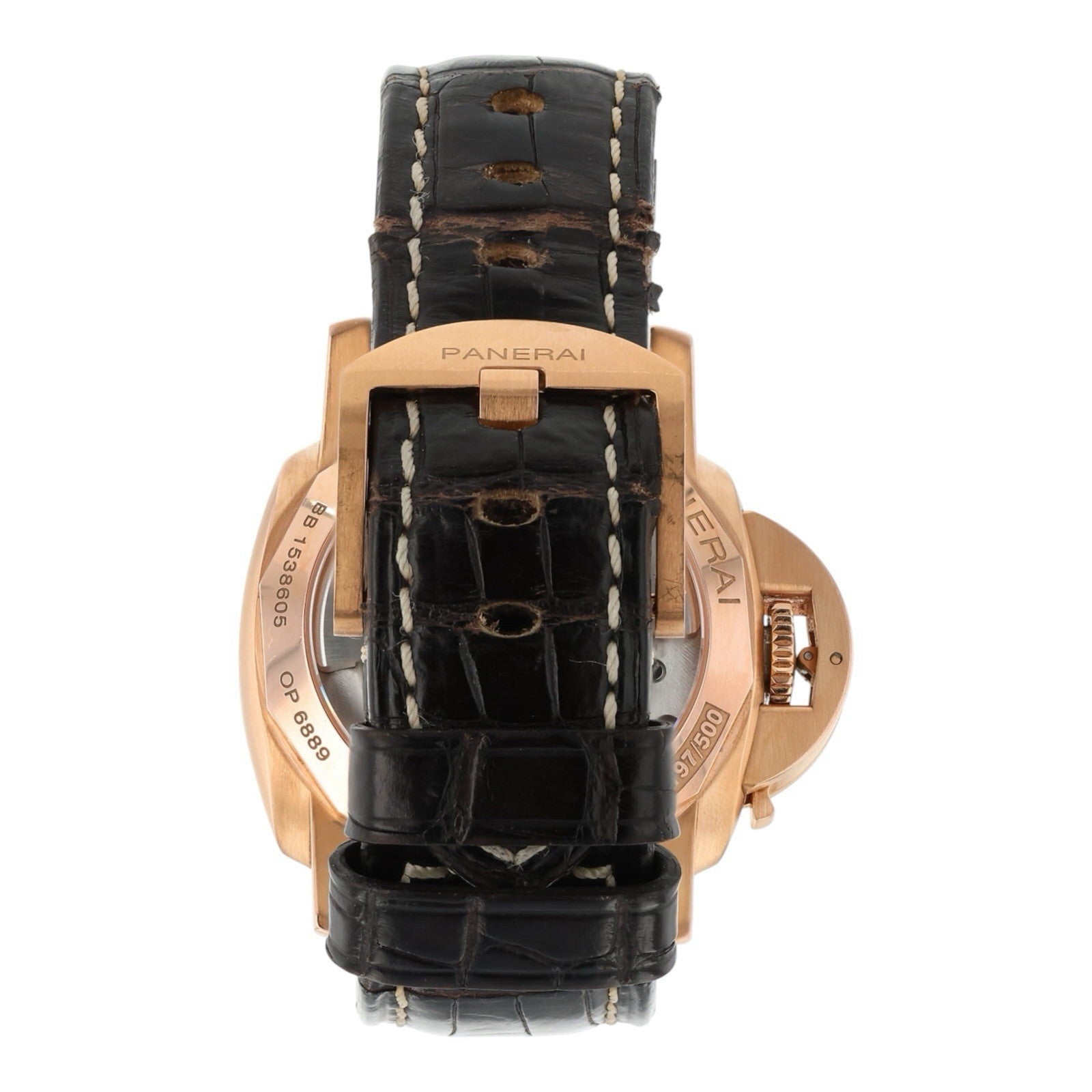Panerai Luminor Marina 18k Rose Gold Black Dial 42mm Automatic Mens PAM00393