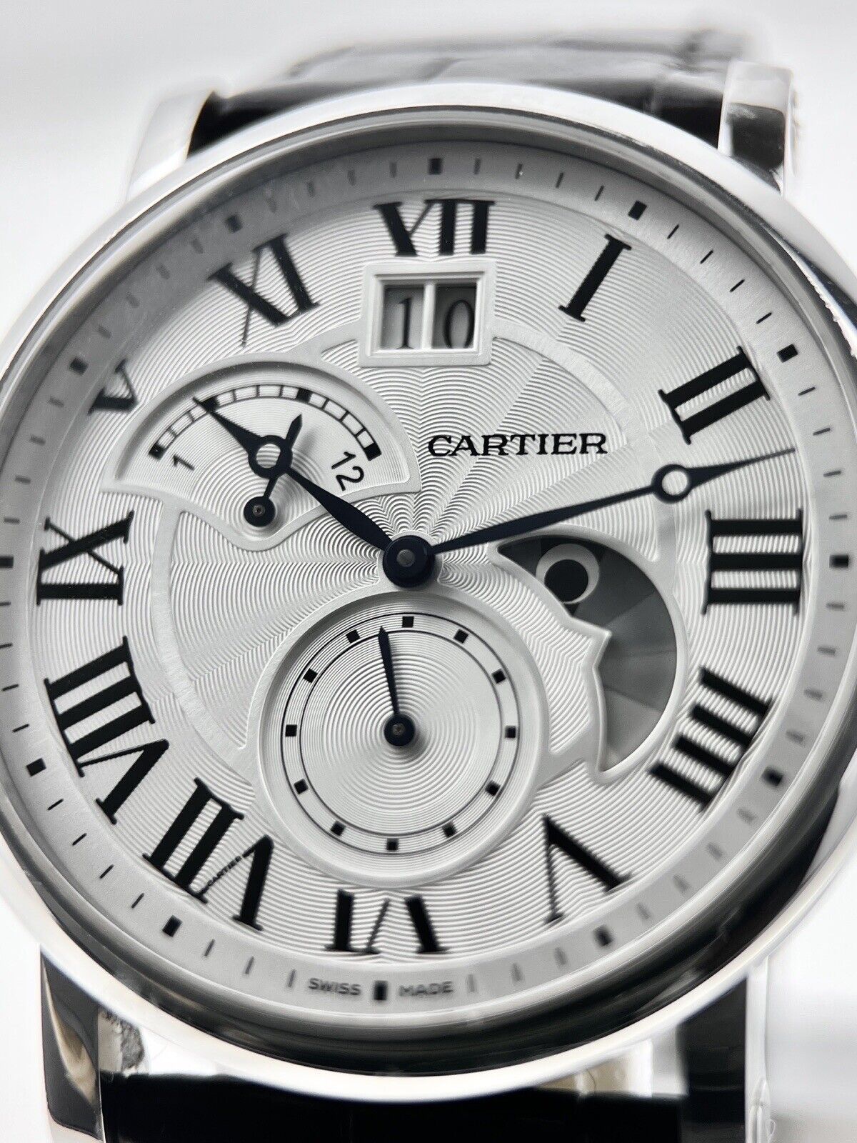 Cartier Rotonde Retrograde GMT Date Day Night Men's Watch W1556368 w/ Box