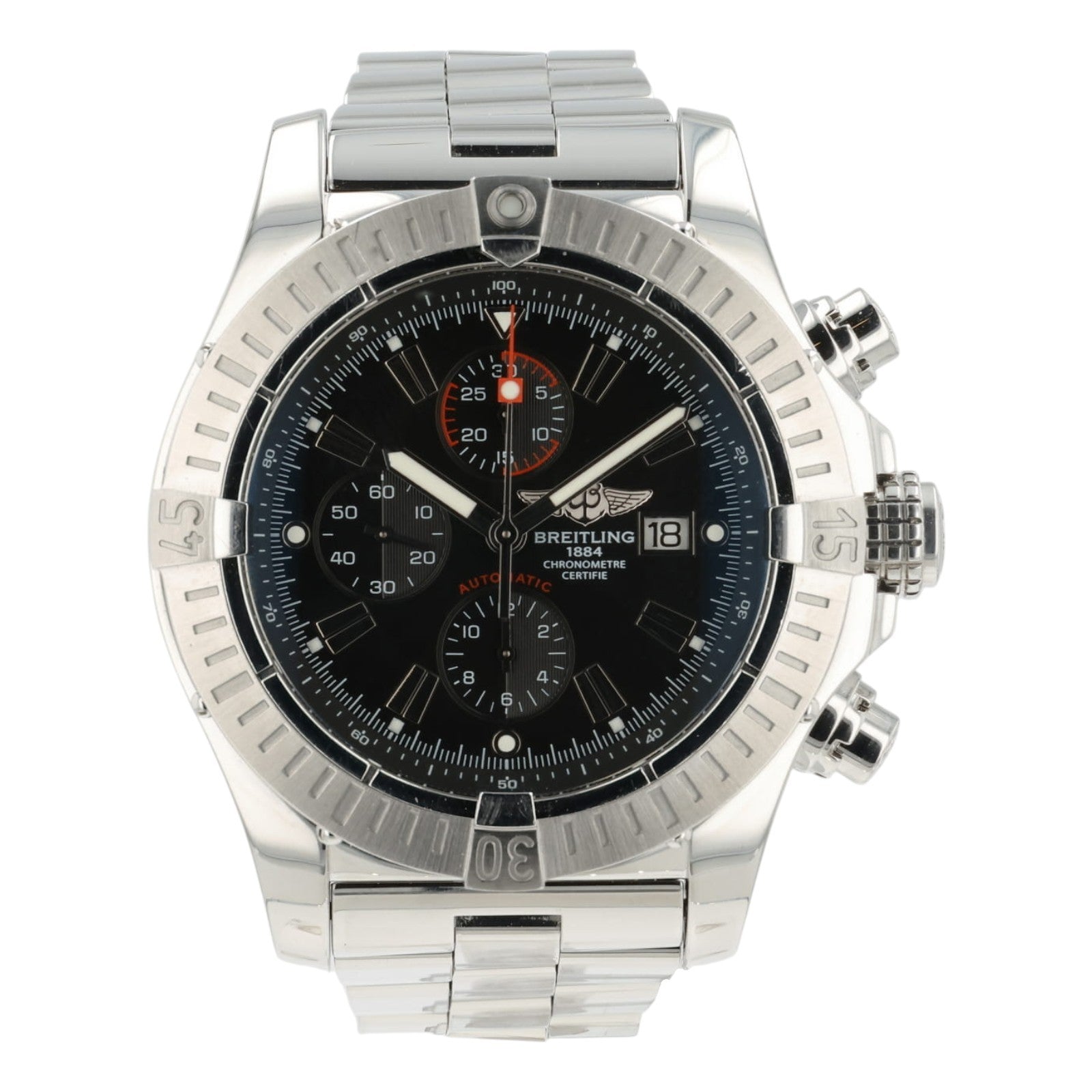 Breitling Avenger Black Dial Stainless Steel 48mm Automatic Mens Watch A13370