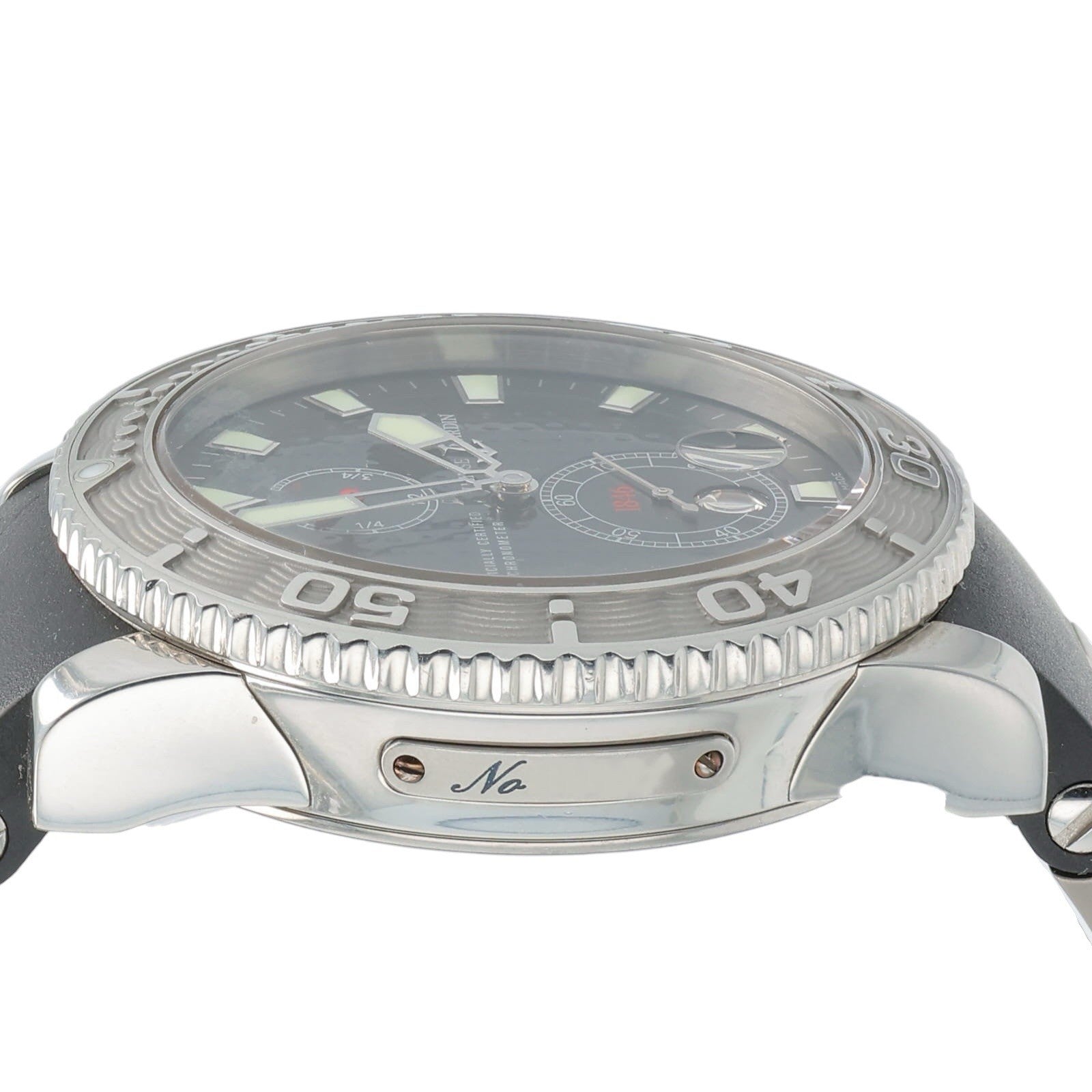 Ulysse Nardin Maxi Marine Stainless Steel Black Dial 41mm Automatic Mens 263-33