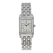 Jaeger LeCoultre Reverso Diamond Duetto Steel 21mm Quartz Women’s Watch 265.8.08