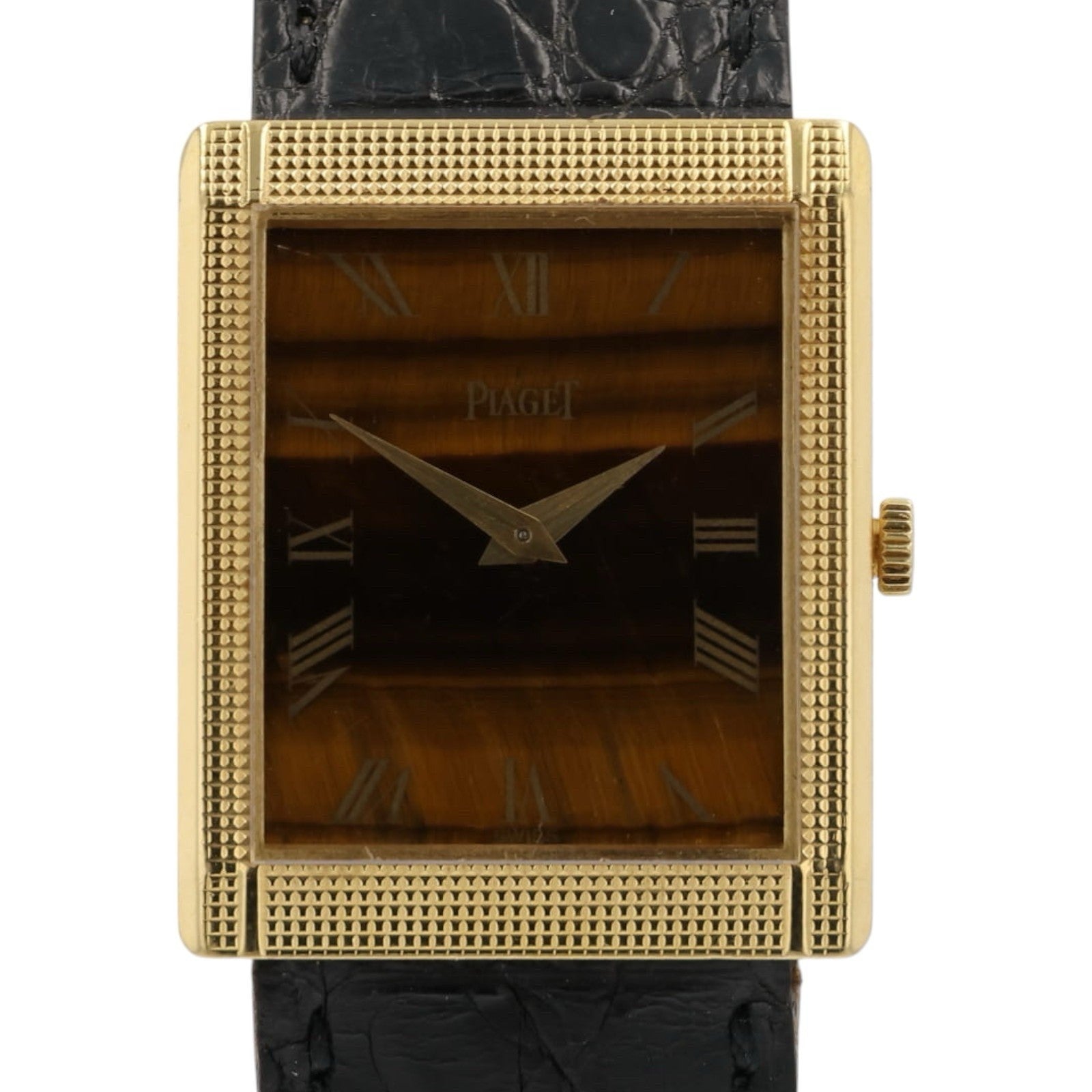 Piaget Tigers Eye Dial 18k Yellow Gold 23x28mm Manual Wind Men’s Watch 9151