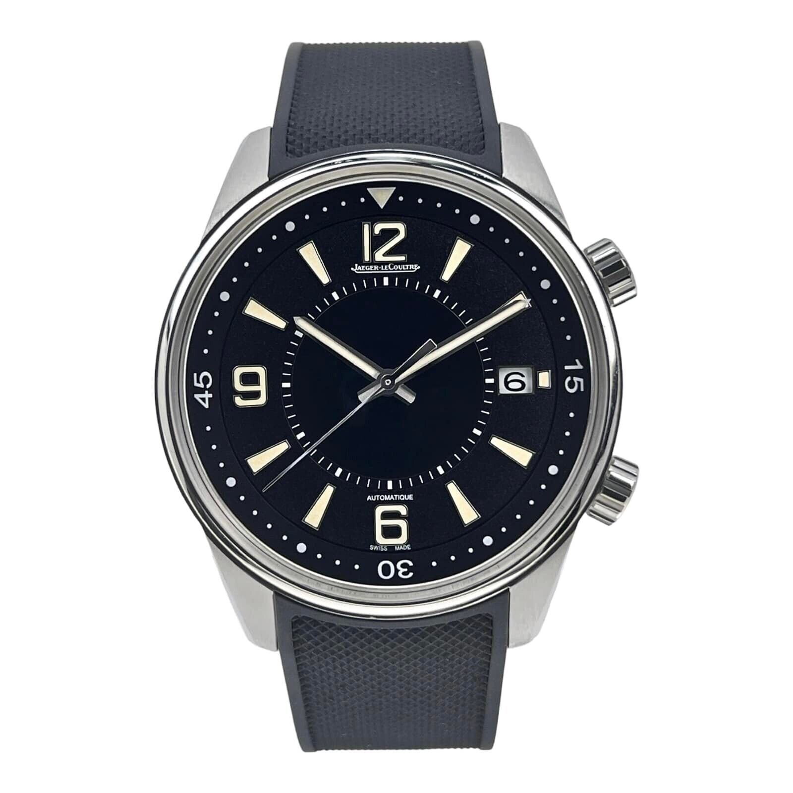 Jaeger LeCoultre Polaris Date Steel Black Dial 42mm Watch Q9068670 842.8.37