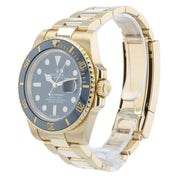 Rolex Submariner Black Dial 18k Yellow Gold 40mm Automatic Mens Watch 116618LN