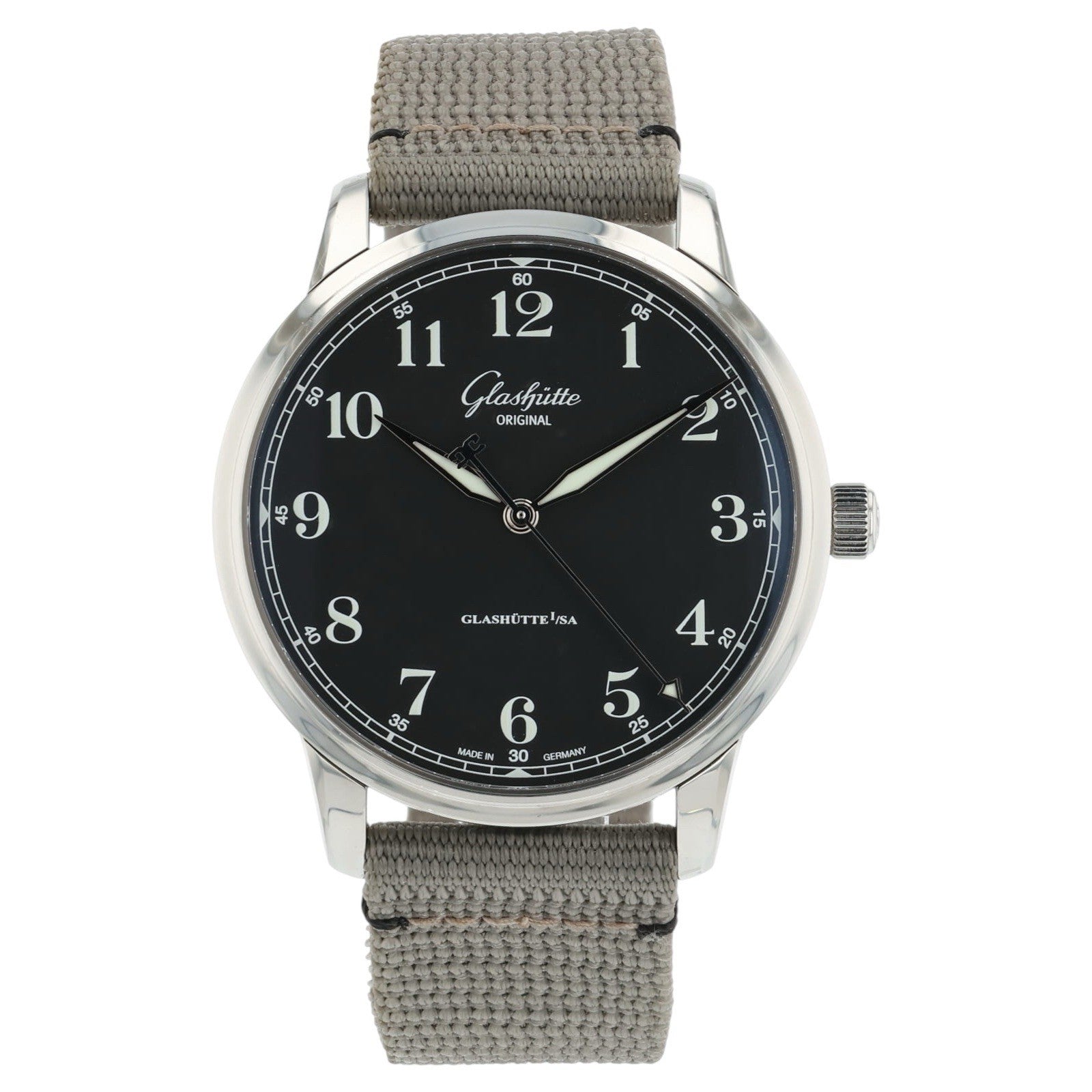 Glashutte Original Senator Steel Black Dial 40mm Automatic Mens 1-36-01-03-02-66