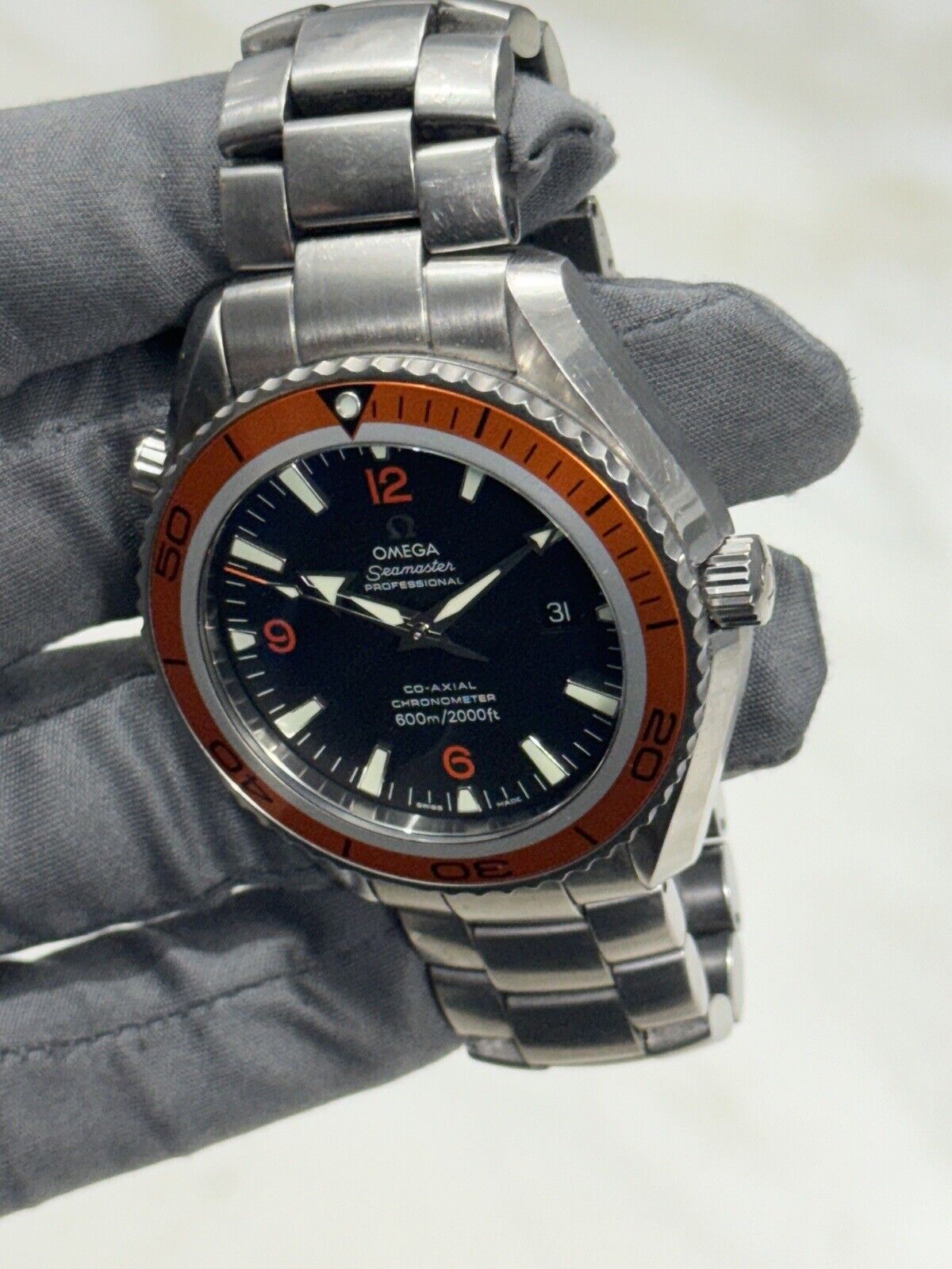 Omega Seamaster Planet Ocean 45mm Steel Black Dial Mens Watch 2208.50.00