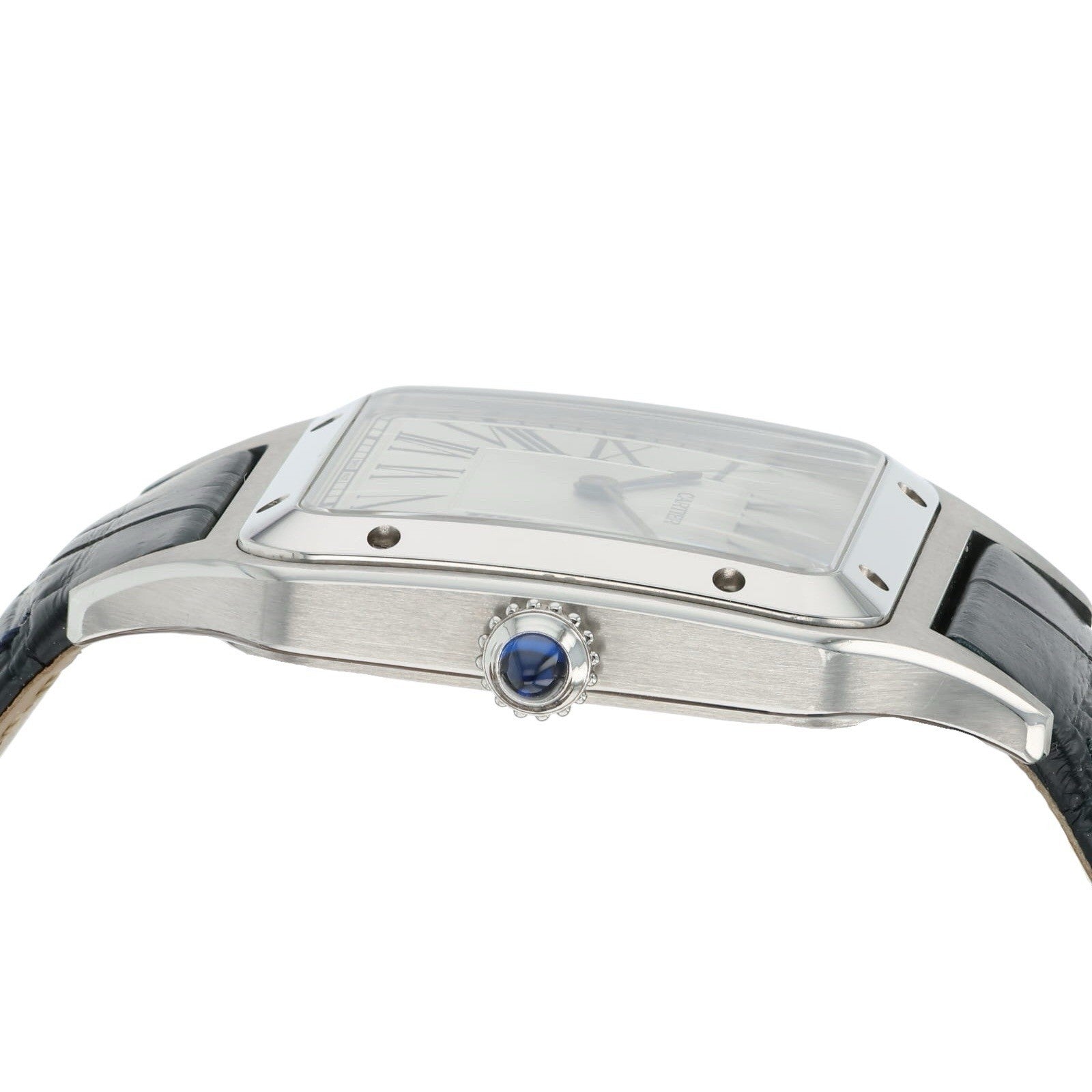 Cartier Santos Dumont Stainless Steel Silver Dial 43x31mm Quartz Mens WSSA0022