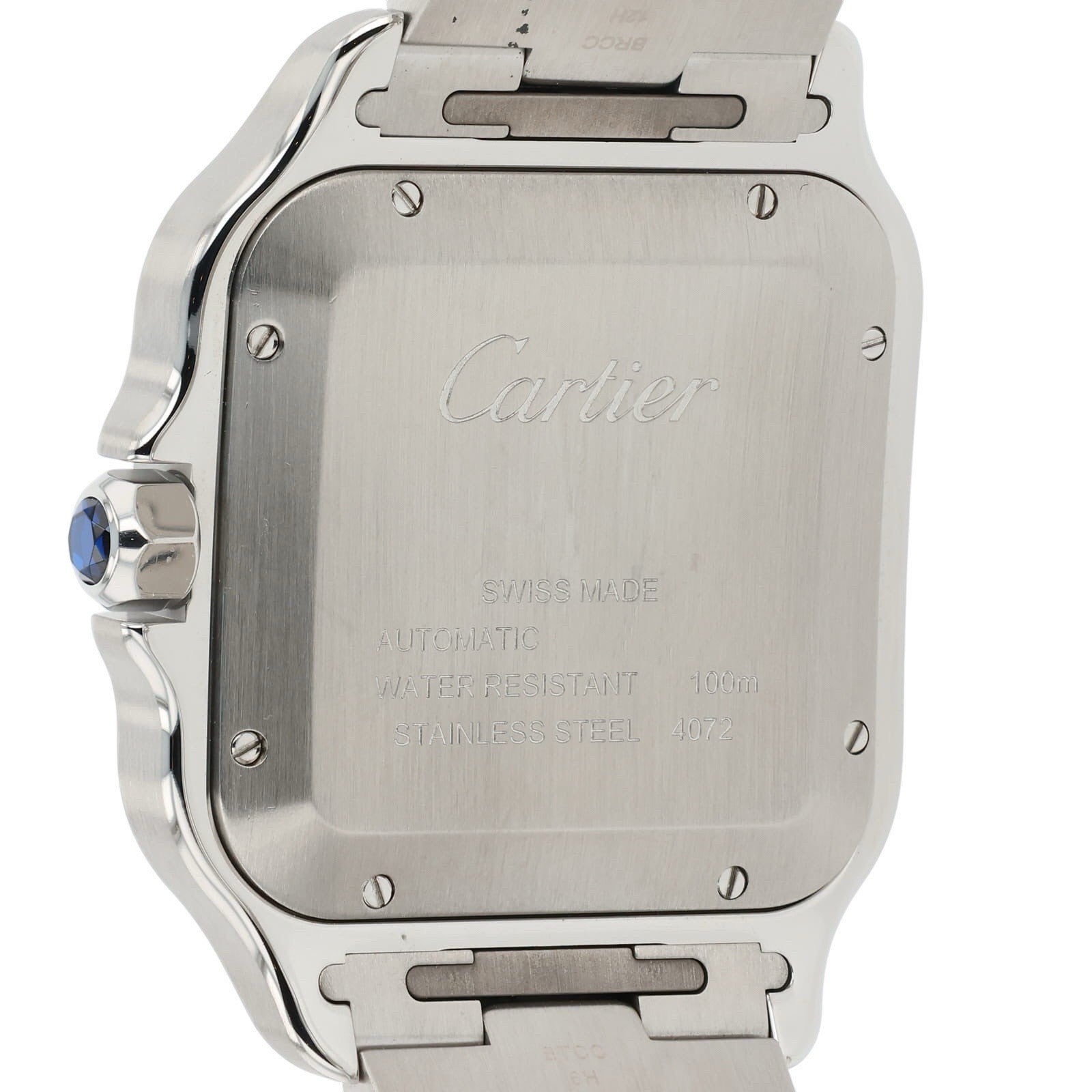 Cartier Santos de Cartier Steel Blue Dial 39.8mm Automatic Mens Watch WSSA0030