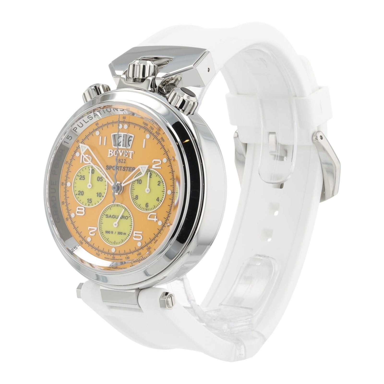 NEW 2025 Bovet Sportster Steel Orange Dial 46mm Automatic Men’s Watch SP0482