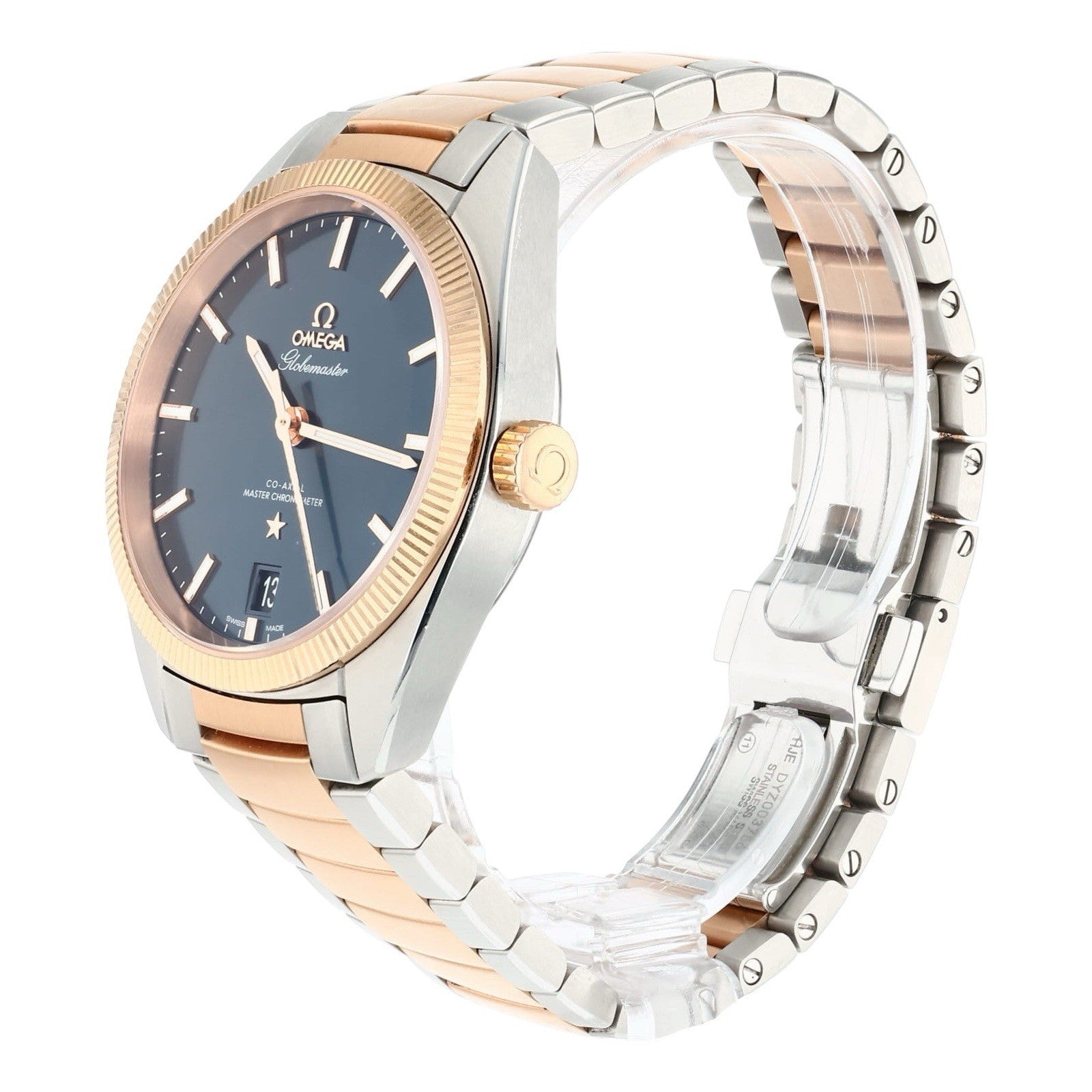Omega Globemaster Gold & Steel Blue Dial 39mm Automatic Mens 130.20.39.21.03.001
