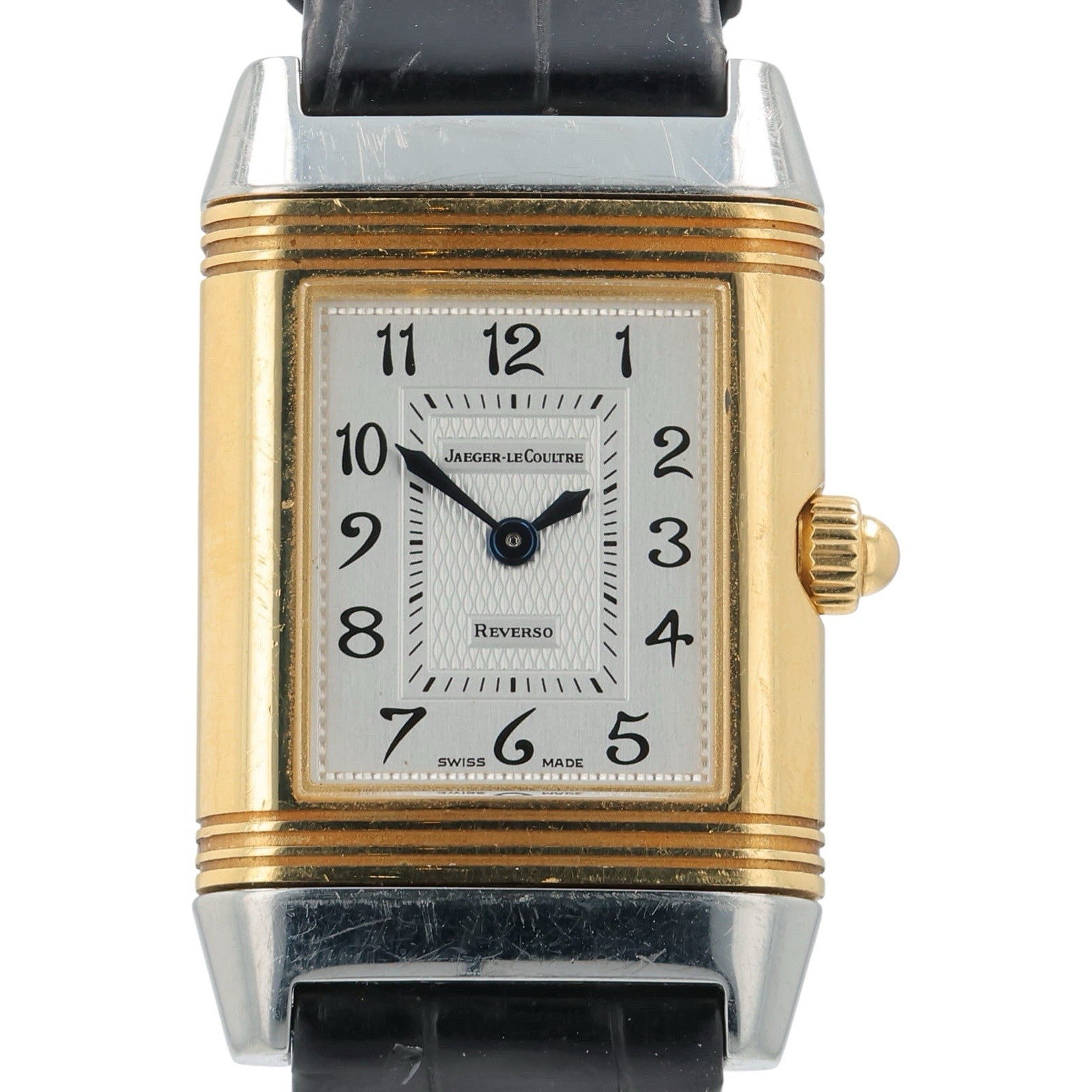 Jaeger LeCoultre Duetto 18k Yellow Gold Silver Dial 19x33mm Manual Wind 266.5.44