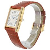 Cartier Tank Louis 18k Rose Gold Silver Dial 33x25mm Manual Wind Watch WJTA0038