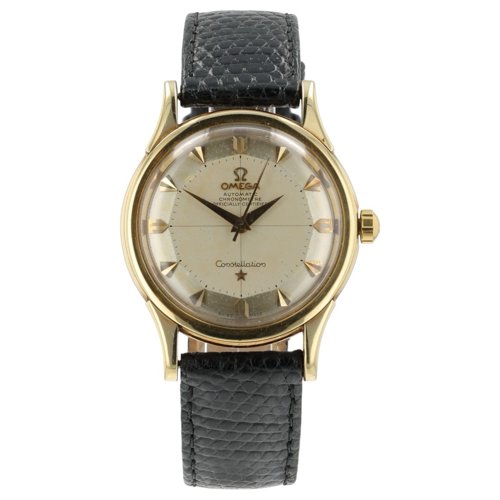 Omega Constellation Silver Dial 18k Yellow Gold 35mm Automatic Men’s Watch 2852