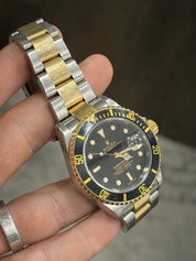 Rolex Submariner Date Gold & Steel Black Dial 40mm Automatic Watch 16613LN