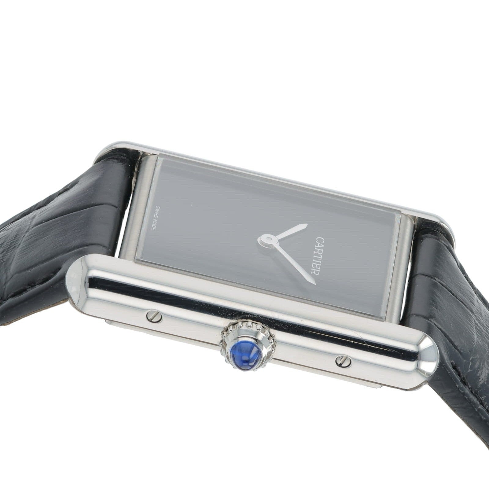 2025 Cartier Tank Stainless Steel Black Dial 25mm Quartz Men’s Watch WSTA0072