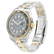 Rolex GMT-Master II Gold & Steel Black Dial 40mm Automatic Mens Watch 116713LN