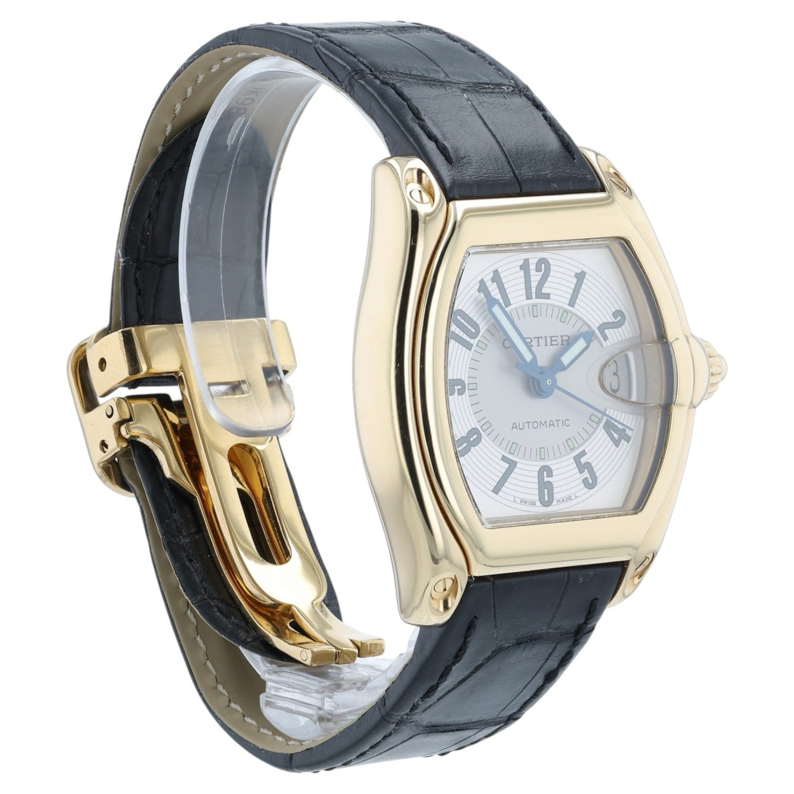 Cartier Roadster Silver Dial 18k Yellow Gold 37mm Automatic Men’s Watch W62003V2